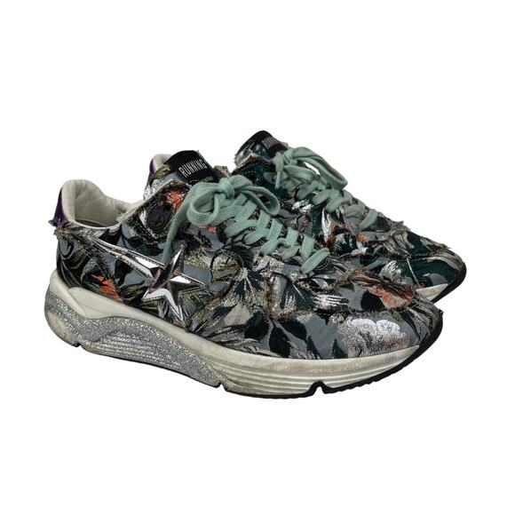 Golden Goose Running Floral Low Top Sneakers Shoes Women's 39 / 9 - Picture 1 of 14